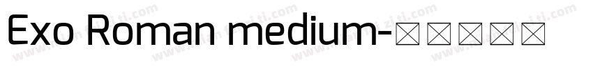 Exo Roman medium字体转换